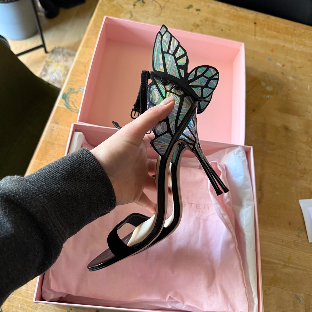 Sophia Webster Iridescent Butterfly Chiara Heels - Picture 3 of 6